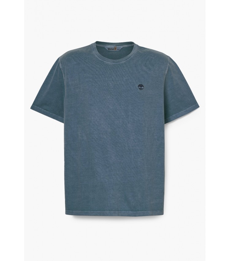 Men T-Shirts A5YAY DarkBlue Cotton Timberland