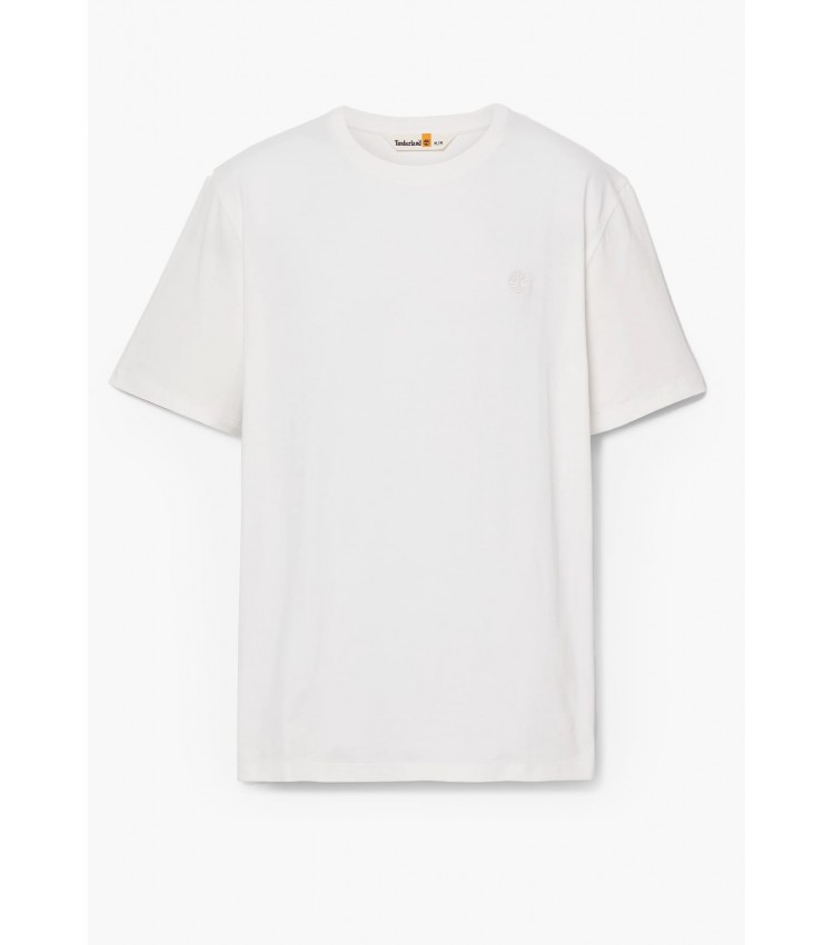 Men T-Shirts A5YAY White Cotton Timberland