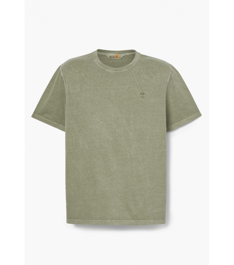 Men T-Shirts A5YAY Olive Cotton Timberland