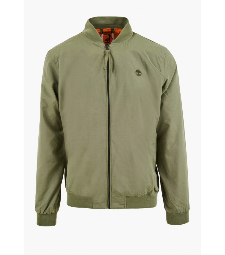 Men Jackets A5YEQ Olive Polyester Timberland