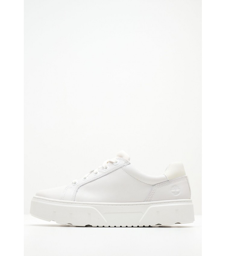 Women Casual Shoes A61FG White Leather Timberland