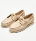 Women Sailing Shoes A627V Beige Nubuck Leather Timberland