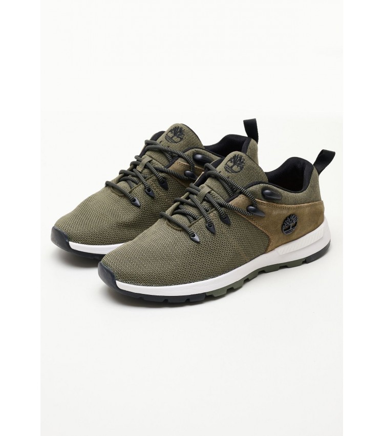 Men Casual Shoes A64B4 Olive Fabric Timberland