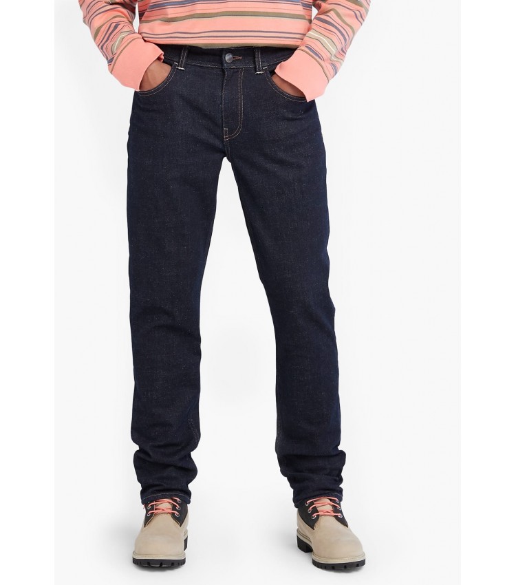 Men Pants A6CQ2 DarkBlue Cotton Timberland