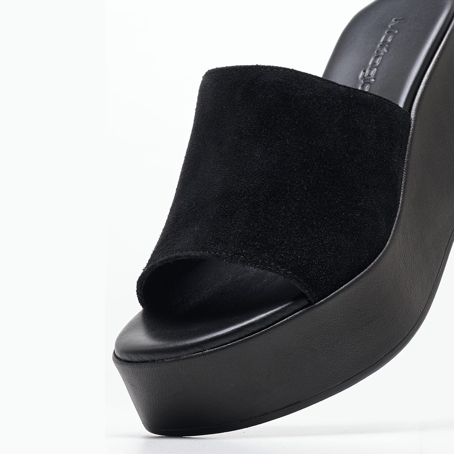 Women Mules 028.1402 Black Buckskin Mortoglou