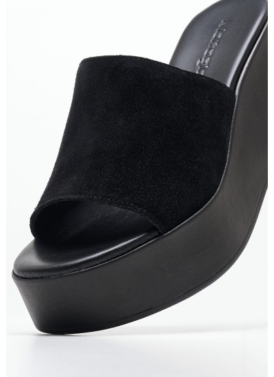 Women Mules 028.1402 Black Buckskin Mortoglou