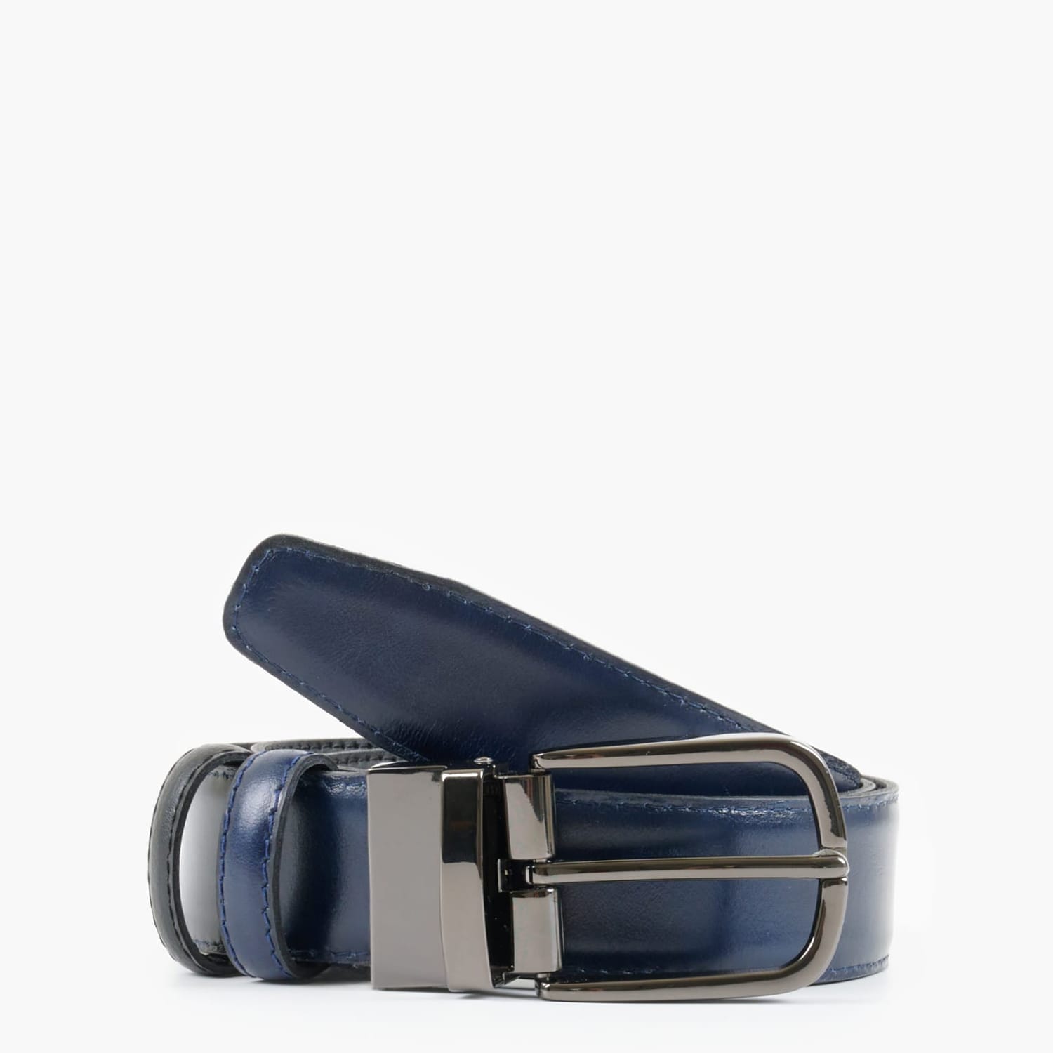 Men Belts 16.1505 Blue Leather Mortoglou