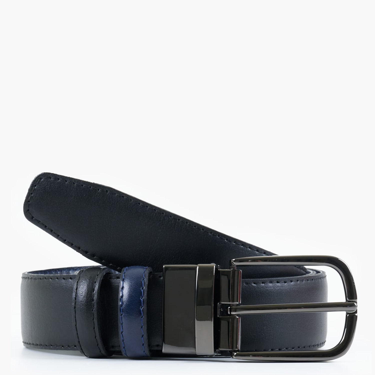 Men Belts 16.1505 Blue Leather Mortoglou