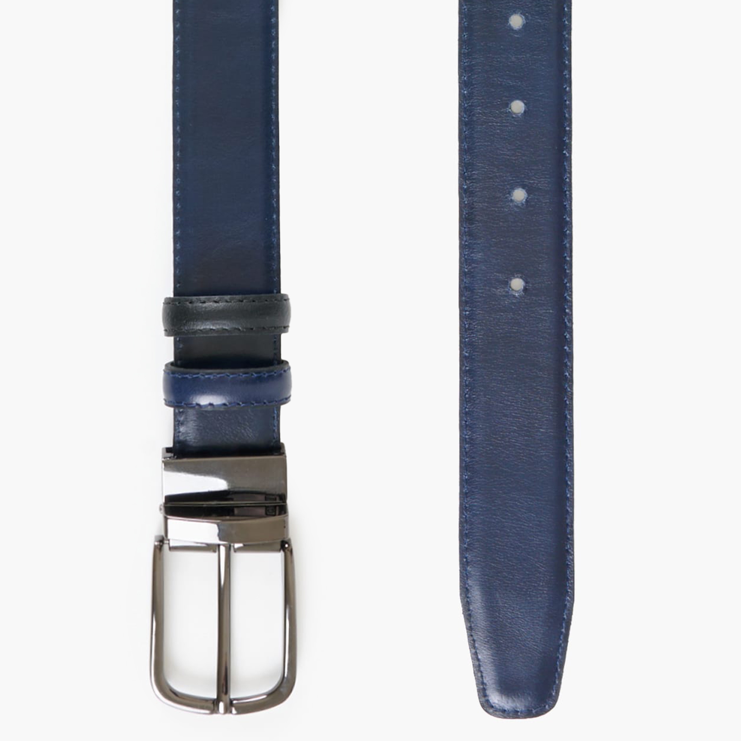 Men Belts 16.1505 Blue Leather Mortoglou