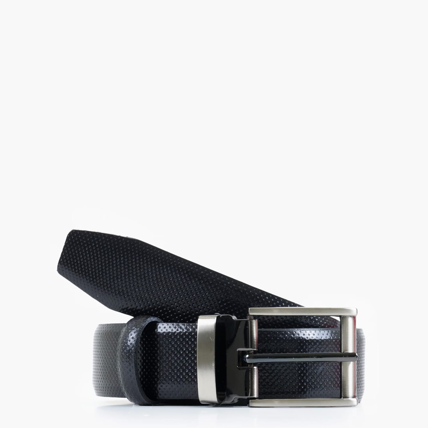 Men Belts 1612.2 Black Leather Mortoglou