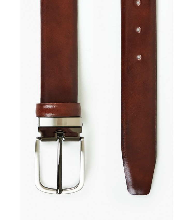 Men Belts 1869 Brown Leather Mortoglou