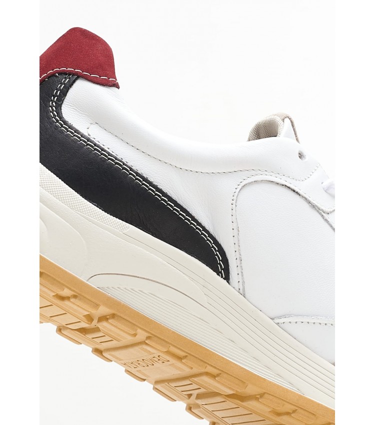 Men Casual Shoes 336101 White Leather Mortoglou