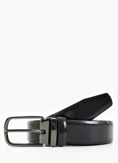 Men Belts 1704 Black Leather Mortoglou