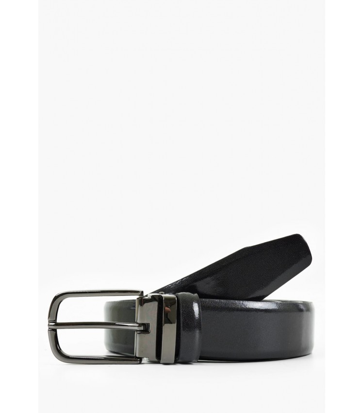 Men Belts 614 Black Leather Mortoglou