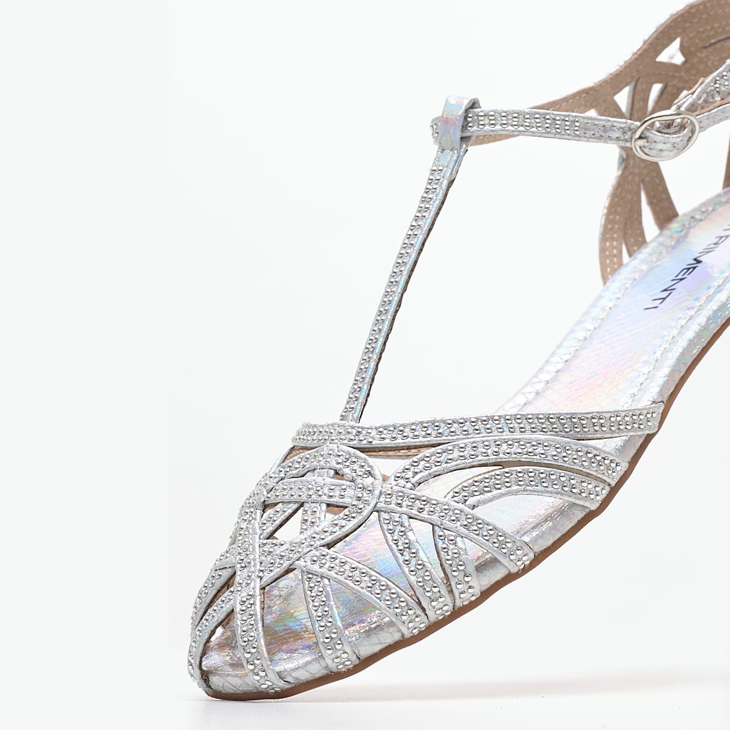Γυναικεία Flats Τ.5165 Ασημί ECOleather Mortoglou