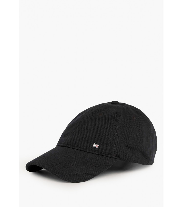 Men's Caps 1985.Soft Black Fabric Tommy Hilfiger