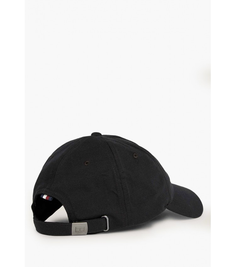 Men's Caps 1985.Soft Black Fabric Tommy Hilfiger