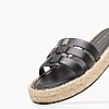 Women Flats Authentic.Flat Black Leather Tommy Hilfiger Women Flats Authentic.Flat Black Leather Tommy Hilfiger