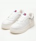 Women Casual Shoes Basket.Charm White Leather Tommy Hilfiger