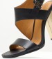 Women Sandals Block.Highheel Black Leather Tommy Hilfiger