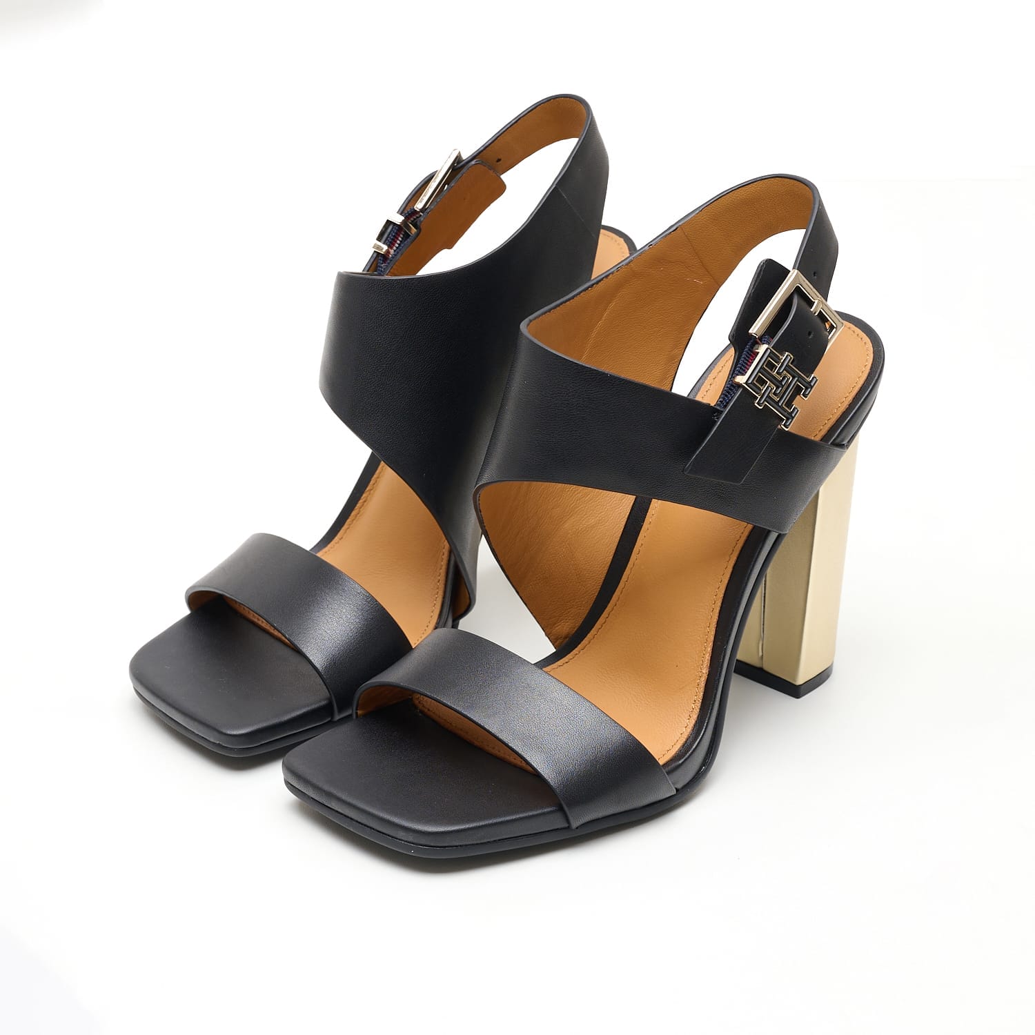 Γυναικεία Πέδιλα Block.Highheel Μαύρο Δέρμα Tommy Hilfiger Γυναικεία Πέδιλα Block.Highheel Μαύρο Δέρμα Tommy Hilfiger