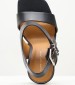 Women Sandals Block.Highheel Black Leather Tommy Hilfiger