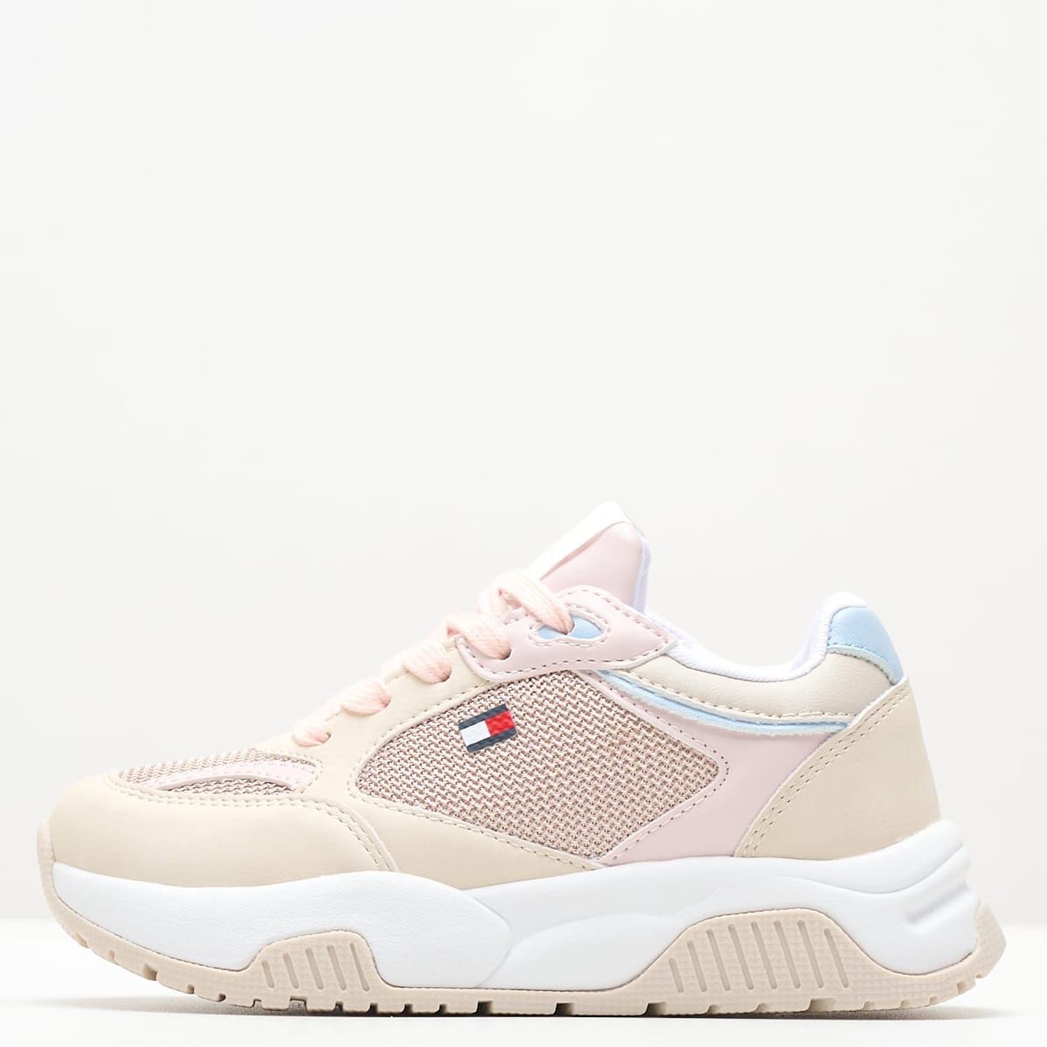 Παιδικά Παπούτσια Casual Bp.Sneaker Μπεζ Ύφασμα Tommy Hilfiger