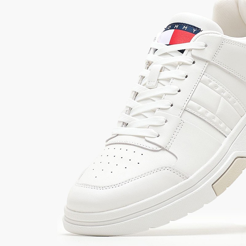Ανδρικά Παπούτσια Casual Brooklyn Άσπρο Δέρμα Tommy Hilfiger
