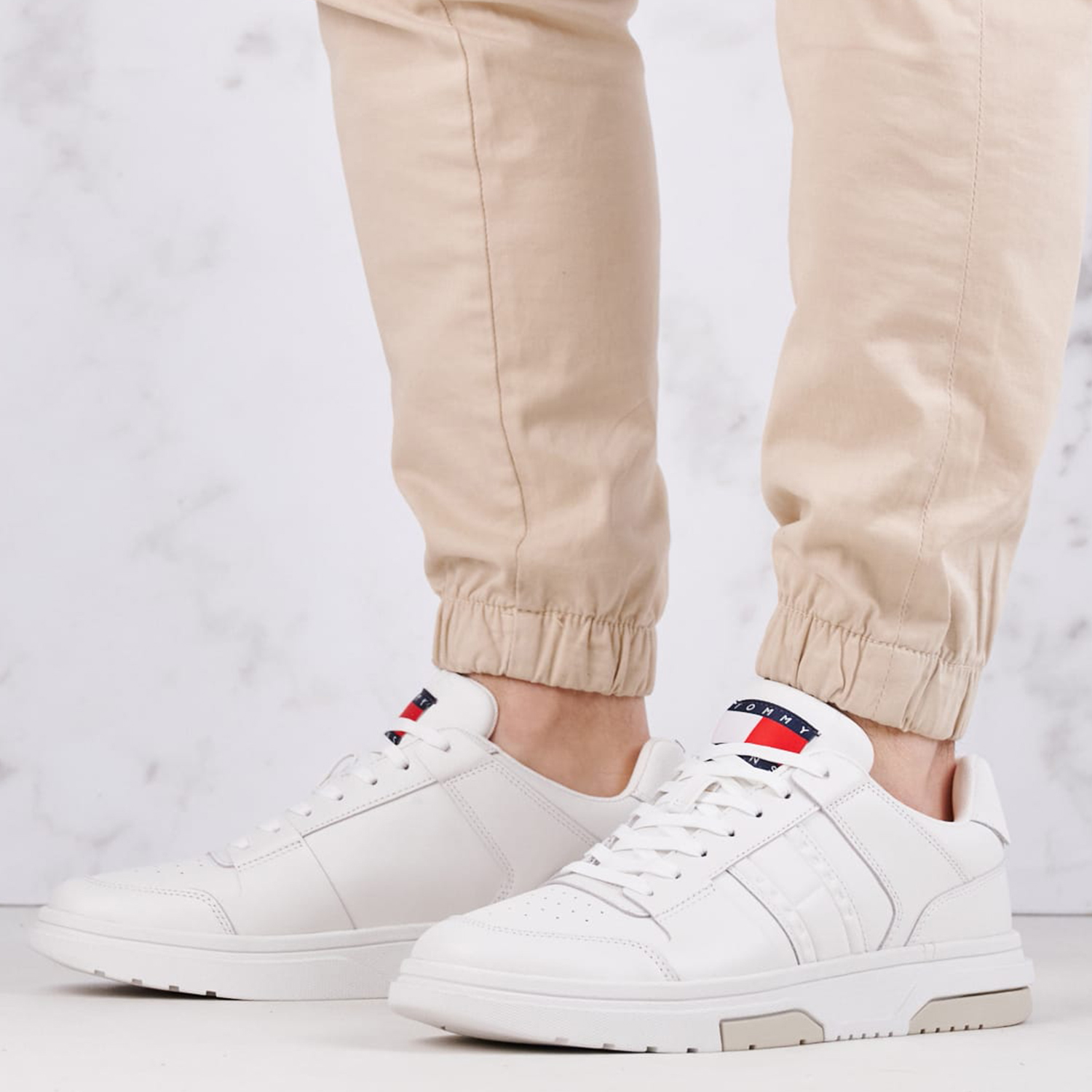 Ανδρικά Παπούτσια Casual Brooklyn Άσπρο Δέρμα Tommy Hilfiger Ανδρικά Παπούτσια Casual Brooklyn Άσπρο Δέρμα Tommy Hilfiger