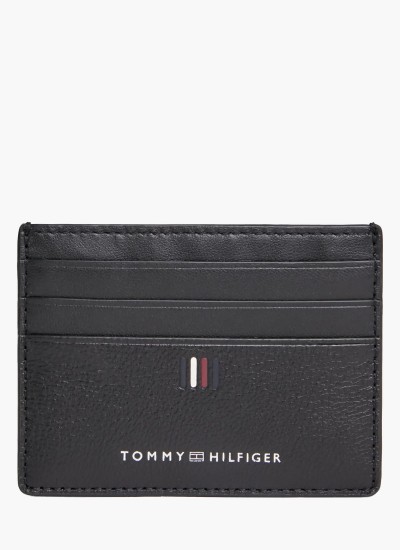 Ανδρικά Πορτοφόλια Th.Premium.Leather Καφέ Δέρμα Tommy Hilfiger