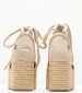 Women Espadrilles Closed.Linen Beige Fabric Tommy Hilfiger