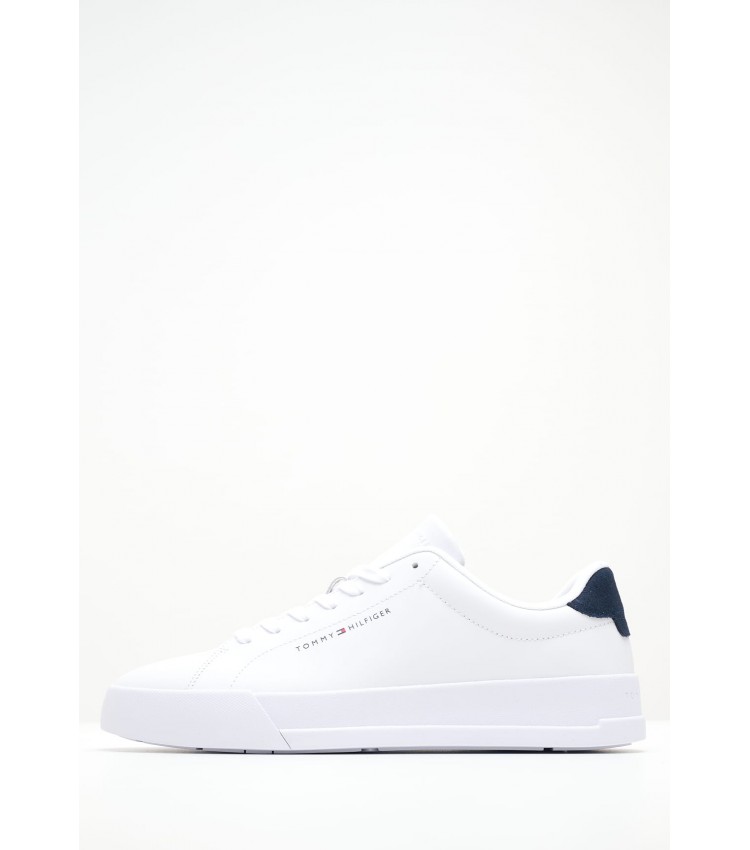 Men Casual Shoes Court.Lea.B White Leather Tommy Hilfiger