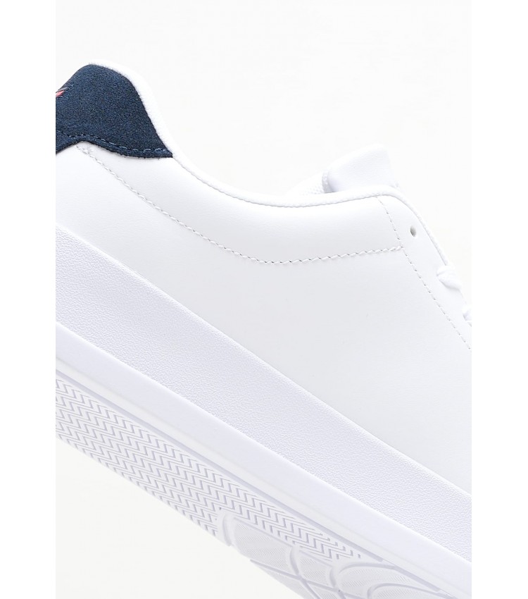 Men Casual Shoes Court.Lea.B White Leather Tommy Hilfiger