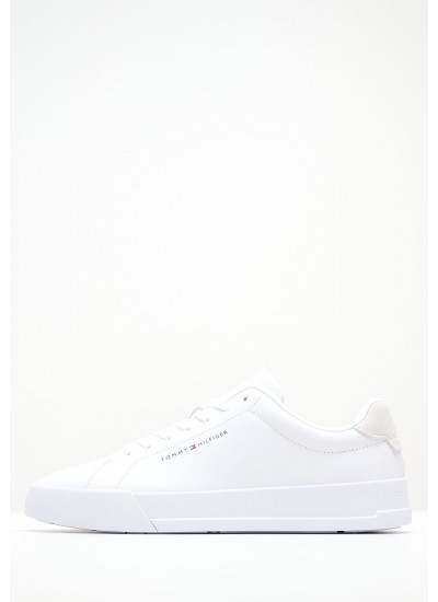 Men Casual Shoes Court.Lea White Leather Tommy Hilfiger