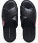 Men Flip Flops & Sandals Criss.Sandal Black Leather Tommy Hilfiger