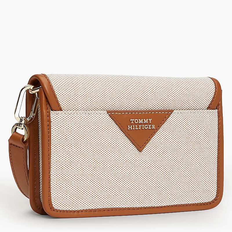 Γυναικείες Τσάντες Cross.Canvas Μπεζ Ύφασμα Tommy Hilfiger