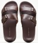 Men Flip Flops & Sandals Density.Buckle Brown Leather Tommy Hilfiger