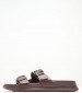 Men Flip Flops & Sandals Density.Buckle Brown Leather Tommy Hilfiger