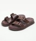 Men Flip Flops & Sandals Density.Buckle Brown Leather Tommy Hilfiger