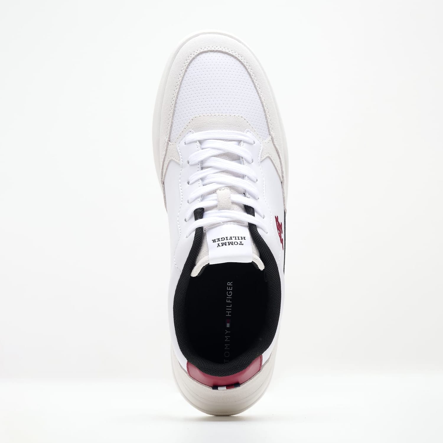 Ανδρικά Παπούτσια Casual Elv.Cupsole Άσπρο Δέρμα Tommy Hilfiger Ανδρικά Παπούτσια Casual Elv.Cupsole Άσπρο Δέρμα Tommy Hilfiger