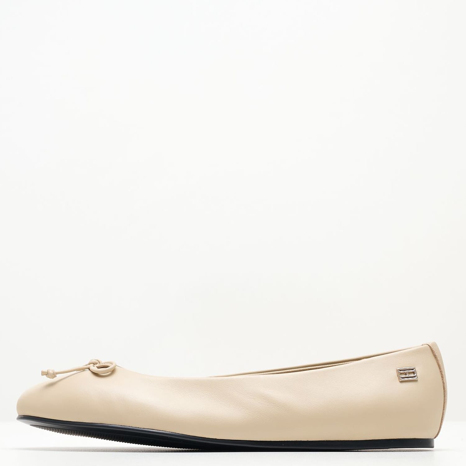 Γυναικείες Μπαλαρίνες Ess.Ballerina Μπεζ Δέρμα Tommy Hilfiger