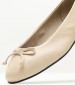 Women Balerinas Ess.Ballerina Beige Leather Tommy Hilfiger