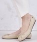 Women Balerinas Ess.Ballerina Beige Leather Tommy Hilfiger