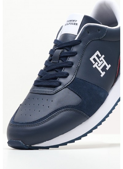 Men Casual Shoes Evo.Mix Blue Leather Tommy Hilfiger