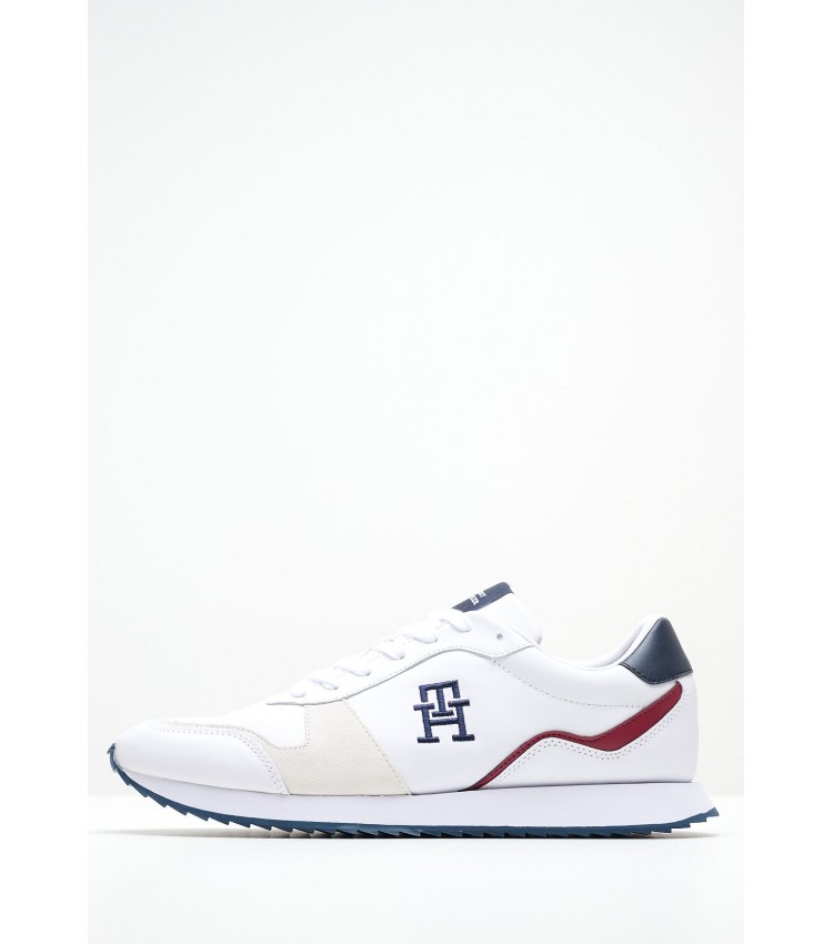 Men Casual Shoes Evo.Mix White Leather Tommy Hilfiger
