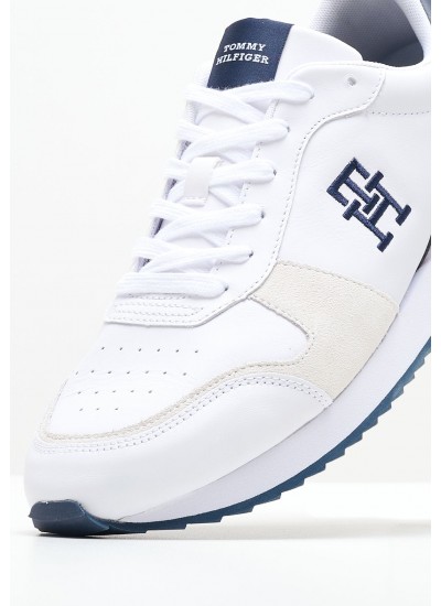 Men Casual Shoes Evo.Mix White Leather Tommy Hilfiger