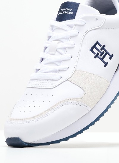 Ανδρικά Παπούτσια Casual Evo.Mix Άσπρο Δέρμα Tommy Hilfiger