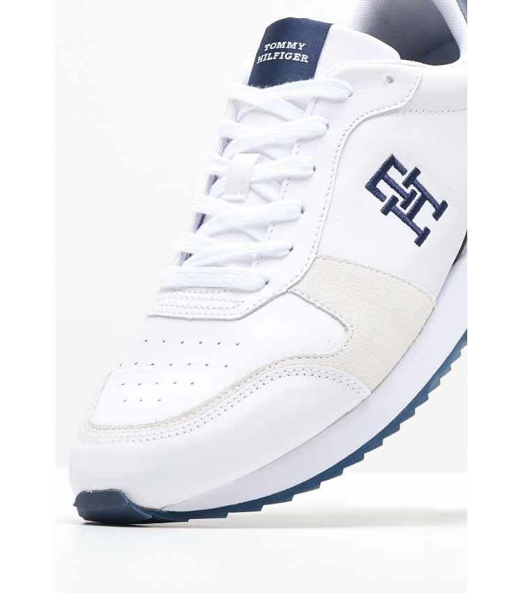 Men Casual Shoes Evo.Mix White Leather Tommy Hilfiger