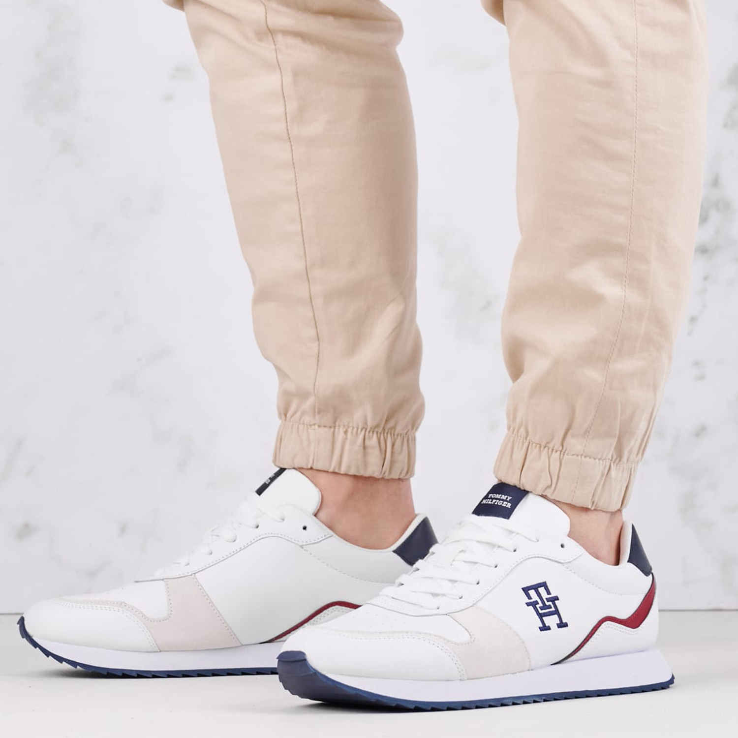 Ανδρικά Παπούτσια Casual Evo.Mix Άσπρο Δέρμα Tommy Hilfiger Ανδρικά Παπούτσια Casual Evo.Mix Άσπρο Δέρμα Tommy Hilfiger