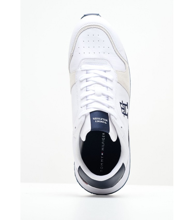 Men Casual Shoes Evo.Mix White Leather Tommy Hilfiger